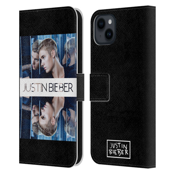 Justin Bieber Purpose Mirrored Leather Book Wallet Case Cover For Apple iPhone 15 Plus