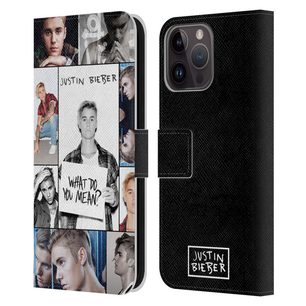 Justin Bieber Purpose Grid Poster Leather Book Wallet Case Cover For Apple iPhone 15 Pro Max