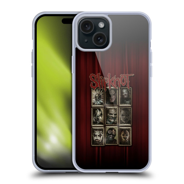 Slipknot Key Art Covered Faces Soft Gel Case for Apple iPhone 15 Plus