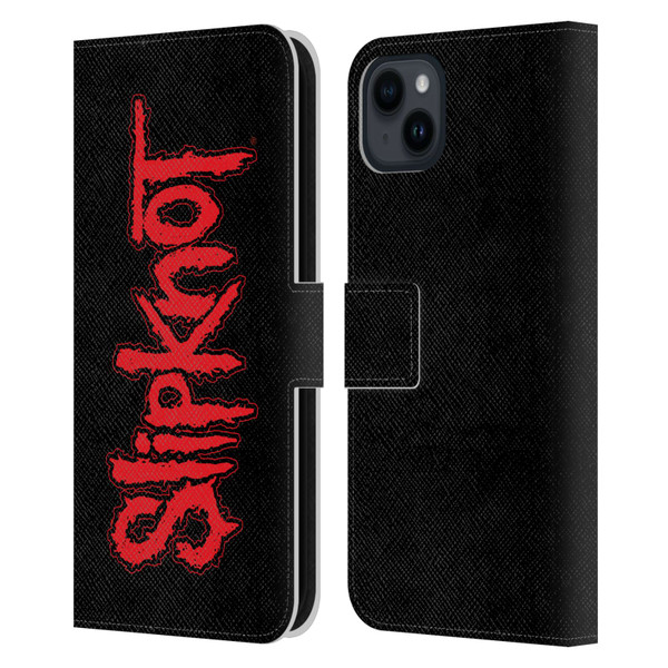 Slipknot Key Art Text Leather Book Wallet Case Cover For Apple iPhone 15 Plus