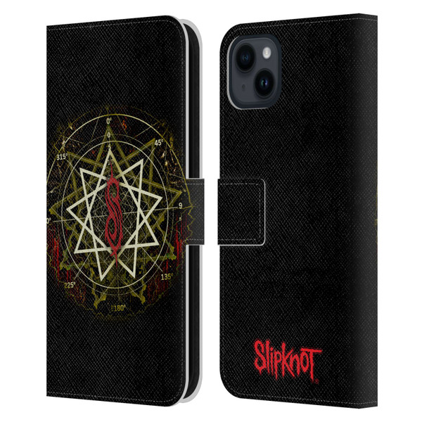 Slipknot Key Art Waves Leather Book Wallet Case Cover For Apple iPhone 15 Plus