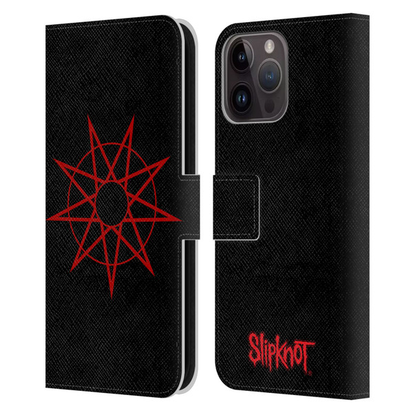 Slipknot Key Art Nanogram Leather Book Wallet Case Cover For Apple iPhone 15 Pro Max