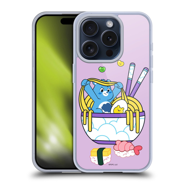 Care Bears Sweet And Savory Grumpy Ramen Sushi Soft Gel Case for Apple iPhone 15 Pro