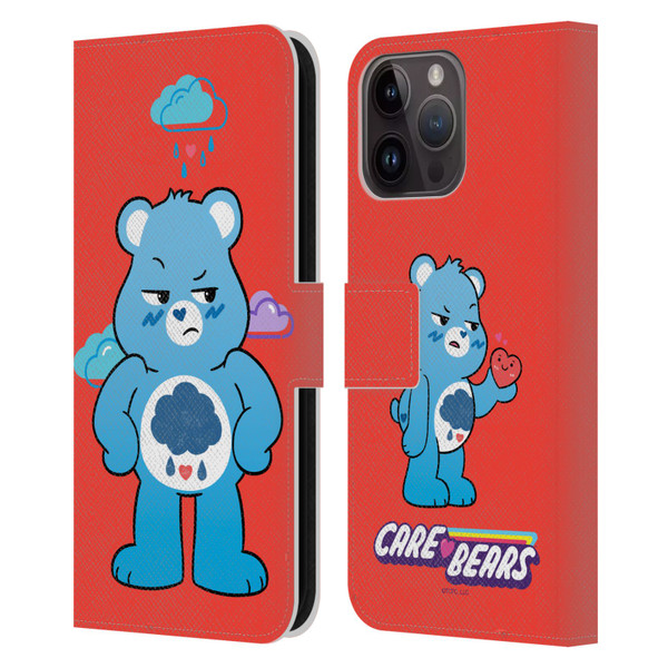Care Bears Characters Grumpy Leather Book Wallet Case Cover For Apple iPhone 15 Pro Max
