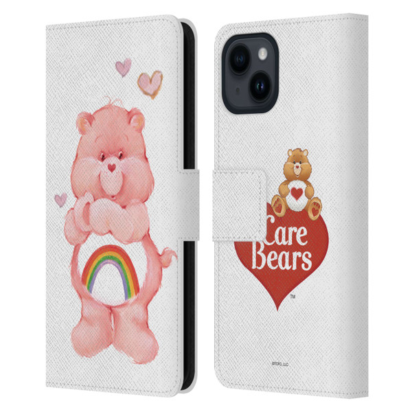 Care Bears Classic Cheer Leather Book Wallet Case Cover For Apple iPhone 15