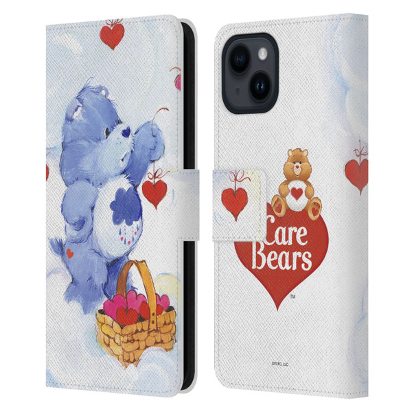 Care Bears Classic Grumpy Leather Book Wallet Case Cover For Apple iPhone 15