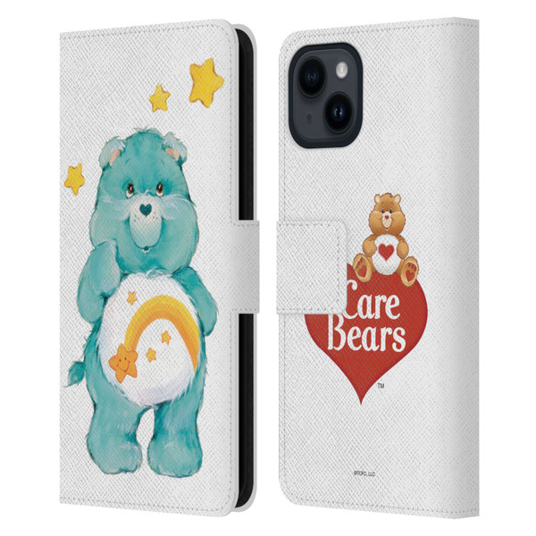 Care Bears Classic Wish Leather Book Wallet Case Cover For Apple iPhone 15