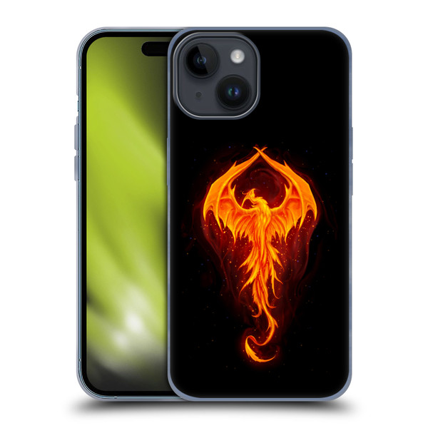 Christos Karapanos Dark Hours Dragon Phoenix Soft Gel Case for Apple iPhone 15