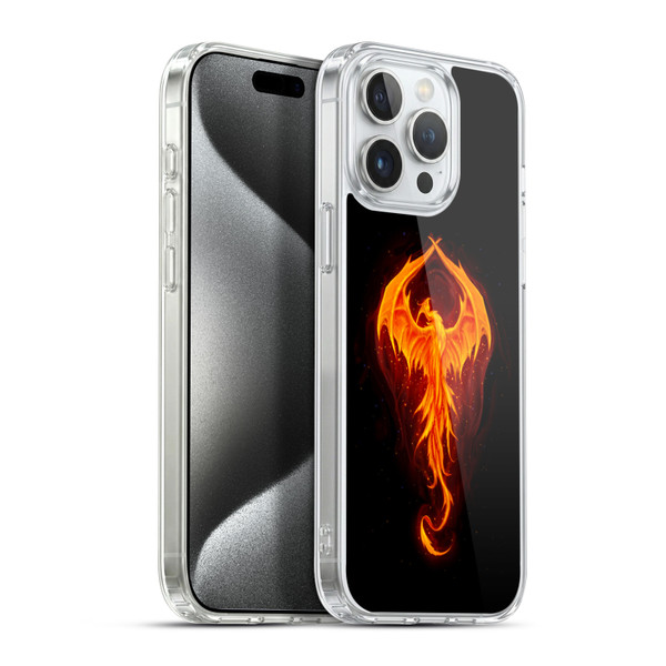 Christos Karapanos Dark Hours Dragon Phoenix Soft Gel Case for Apple iPhone 15 Pro Max & MagSafe