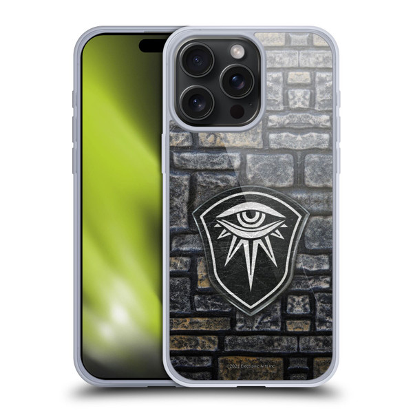 EA Bioware Dragon Age Inquisition Graphics Distressed Crest Soft Gel Case for Apple iPhone 15 Pro Max