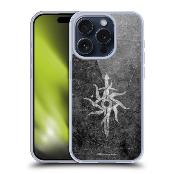 EA Bioware Dragon Age Inquisition Graphics Distressed Symbol Soft Gel Case for Apple iPhone 15 Pro