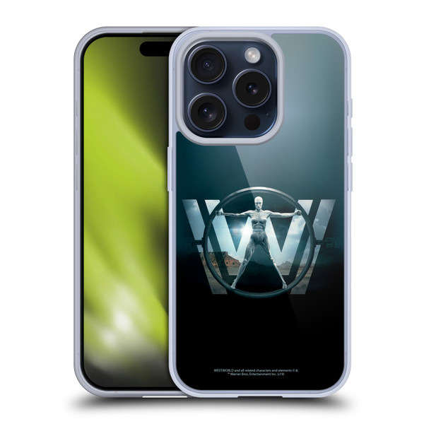 Westworld Key Art The Vitruvian Man Soft Gel Case for Apple iPhone 15 Pro