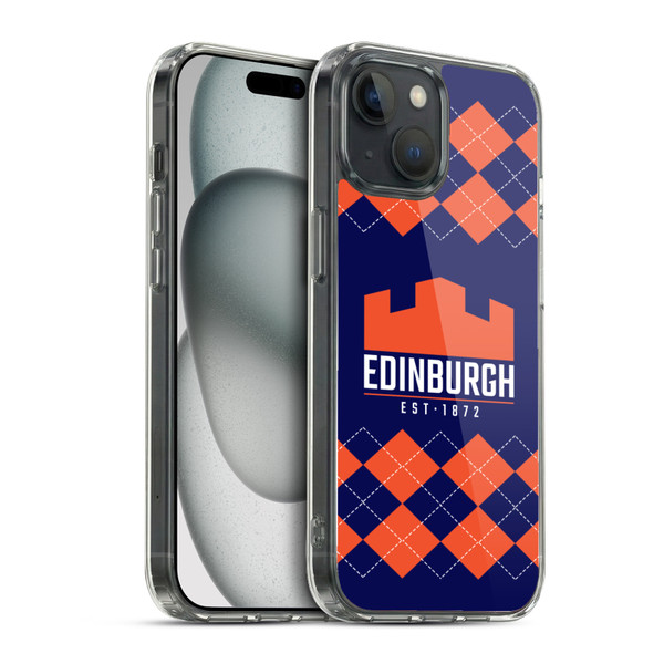 Edinburgh Rugby Logo 2 Argyle Soft Gel Case for Apple iPhone 15 & MagSafe