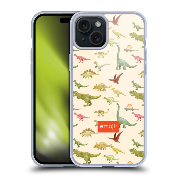 emoji® Dinosaurs Migration Soft Gel Case for Apple iPhone 15 Plus