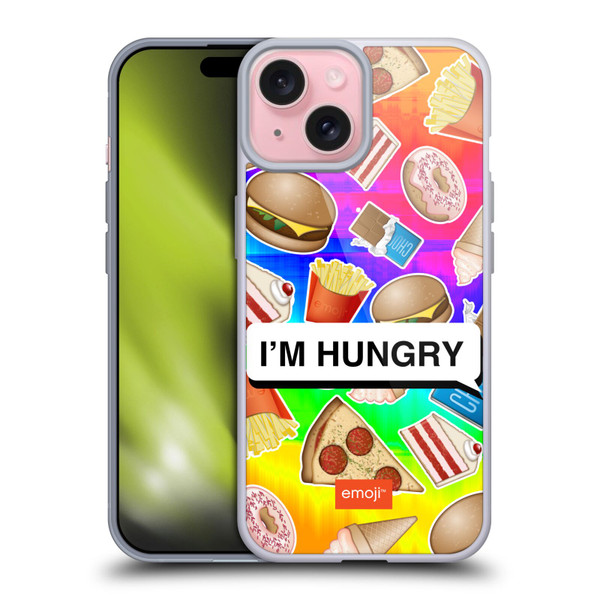emoji® Food Hungry Soft Gel Case for Apple iPhone 15