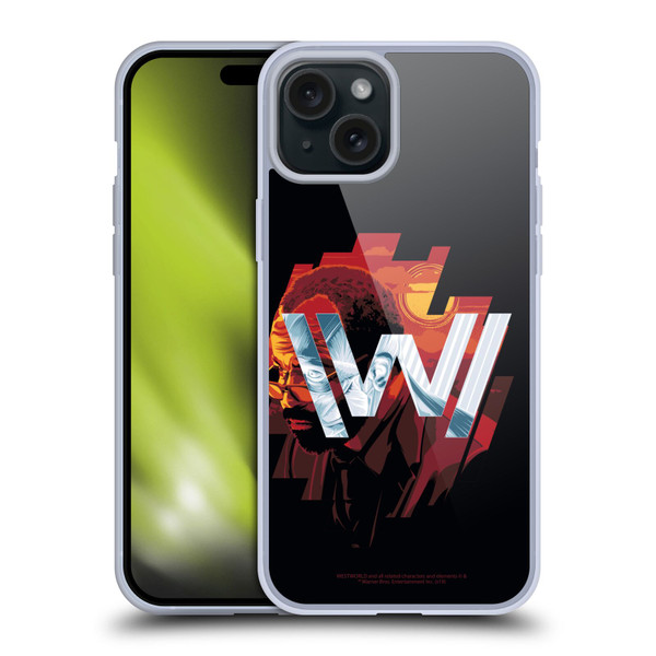 Westworld Logos Bernard Soft Gel Case for Apple iPhone 15 Plus