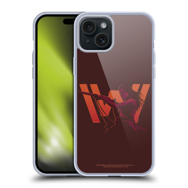 Westworld Logos Wyatt Soft Gel Case for Apple iPhone 15 Plus