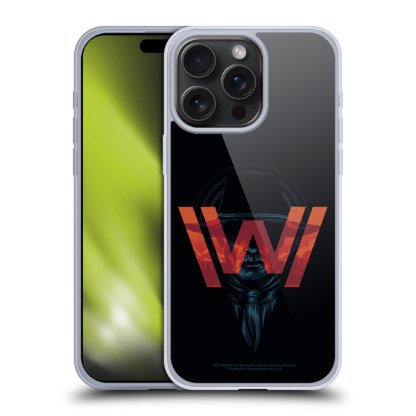 Westworld Logos Man In Black Soft Gel Case for Apple iPhone 15 Pro Max