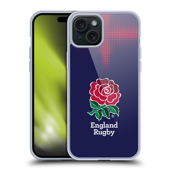 England Rugby Union 2016/17 The Rose Alternate Kit Soft Gel Case for Apple iPhone 15 Plus