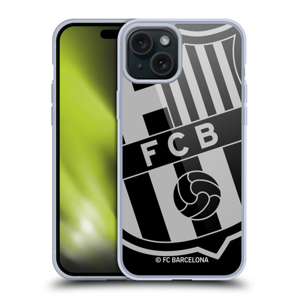 FC Barcelona Crest Oversized Soft Gel Case for Apple iPhone 15 Plus