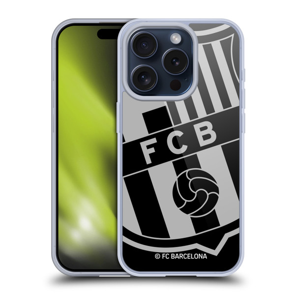 FC Barcelona Crest Oversized Soft Gel Case for Apple iPhone 15 Pro