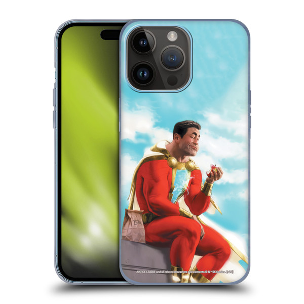 Justice League DC Comics Shazam Comic Book Art Issue #9 Variant 2019 Soft Gel Case for Apple iPhone 15 Pro Max