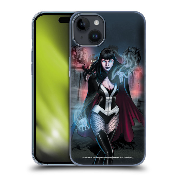Justice League DC Comics Dark Comic Art Zatanna Futures End #1 Soft Gel Case for Apple iPhone 15 Plus