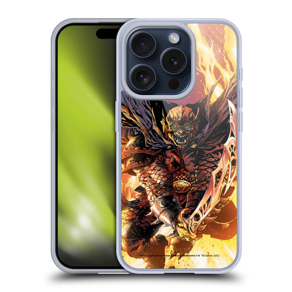 Justice League DC Comics Dark Comic Art Etrigan Demon Knights Soft Gel Case for Apple iPhone 15 Pro