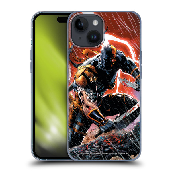 Justice League DC Comics Deathstroke Comic Art Vol. 1 Gods Of War Soft Gel Case for Apple iPhone 15