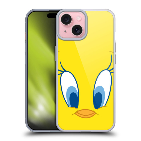 Looney Tunes Full Face Tweety Soft Gel Case for Apple iPhone 15