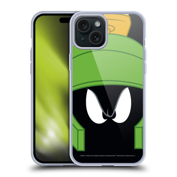 Looney Tunes Full Face Marvin The Martian Soft Gel Case for Apple iPhone 15 Plus