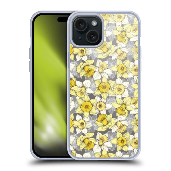 Micklyn Le Feuvre Florals Daffodil Daze Soft Gel Case for Apple iPhone 15 Plus