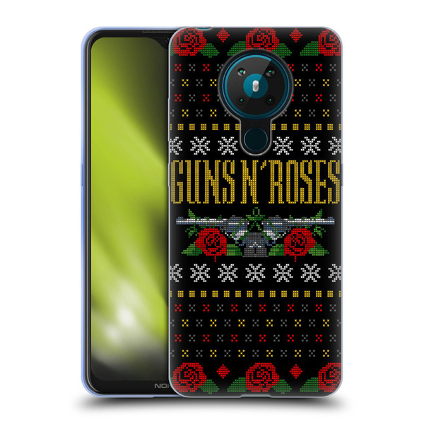 Guns N' Roses Christmas Text Logo Pistol Soft Gel Case for Nokia 5.3