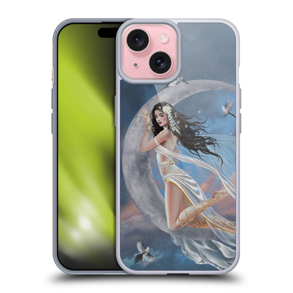 Nene Thomas Art Moon Lullaby Soft Gel Case for Apple iPhone 15