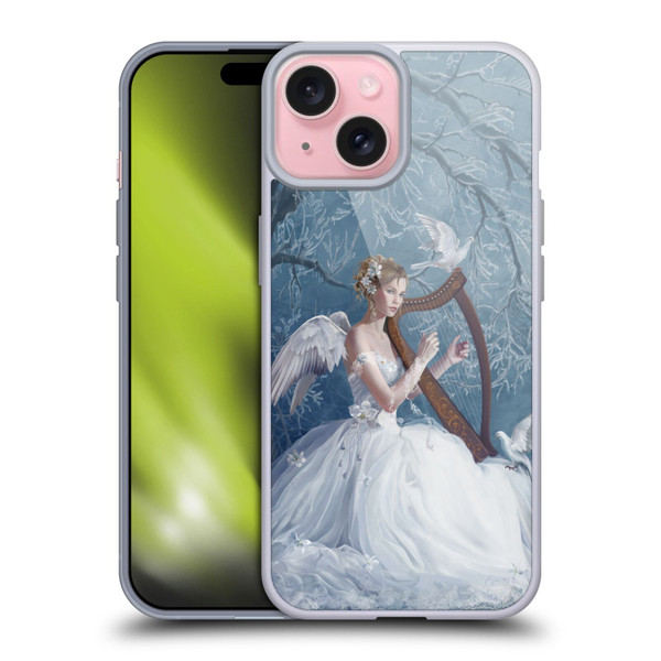 Nene Thomas Deep Forest Chorus Angel Harp And Dove Soft Gel Case for Apple iPhone 15