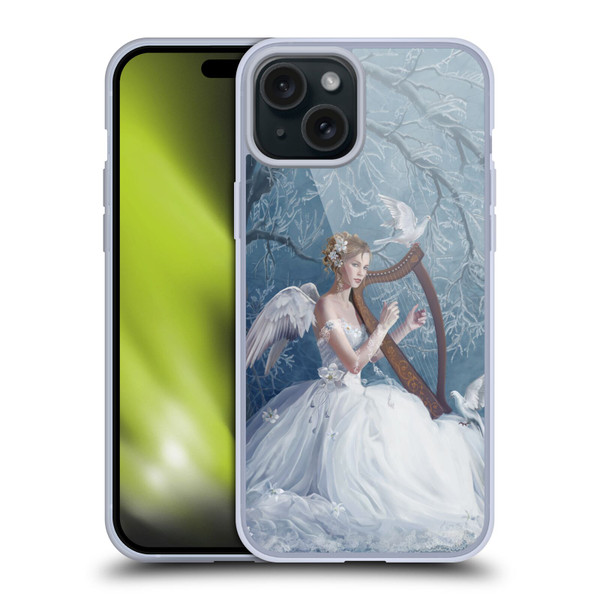Nene Thomas Deep Forest Chorus Angel Harp And Dove Soft Gel Case for Apple iPhone 15 Plus