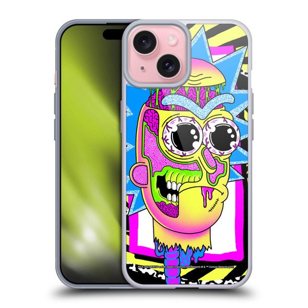 Rick And Morty Season 1 & 2 Graphics Rick Soft Gel Case for Apple iPhone 15