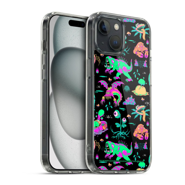 Rick And Morty Season 3 Graphics Aliens Soft Gel Case for Apple iPhone 15 & MagSafe