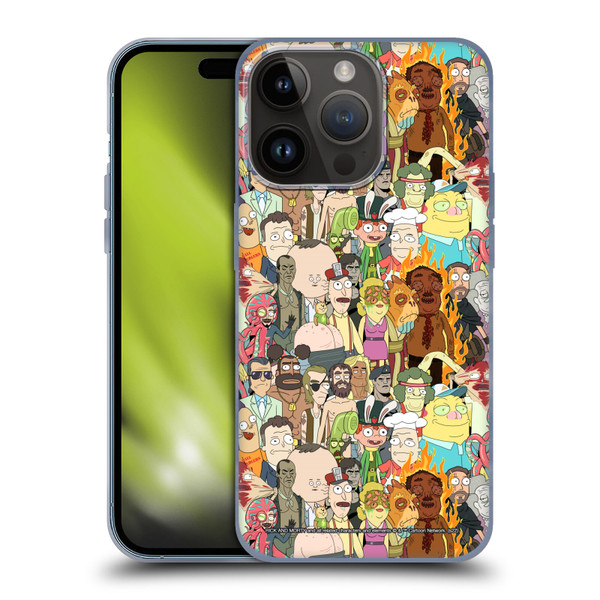 Rick And Morty Season 3 Graphics Interdimensional Space Cable Soft Gel Case for Apple iPhone 15 Pro