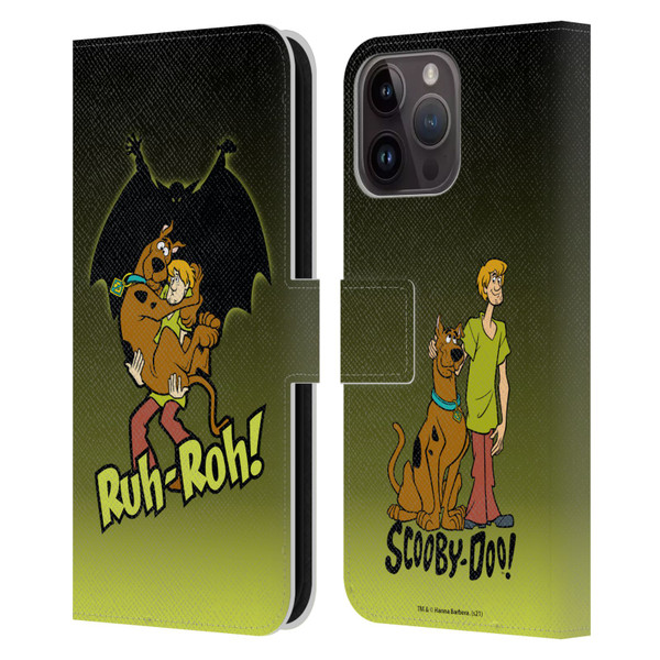 Scooby-Doo Mystery Inc. Ruh-Roh Leather Book Wallet Case Cover For Apple iPhone 15 Pro Max