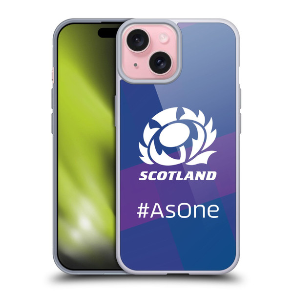 Scotland Rugby Logo 2 As One Soft Gel Case for Apple iPhone 15
