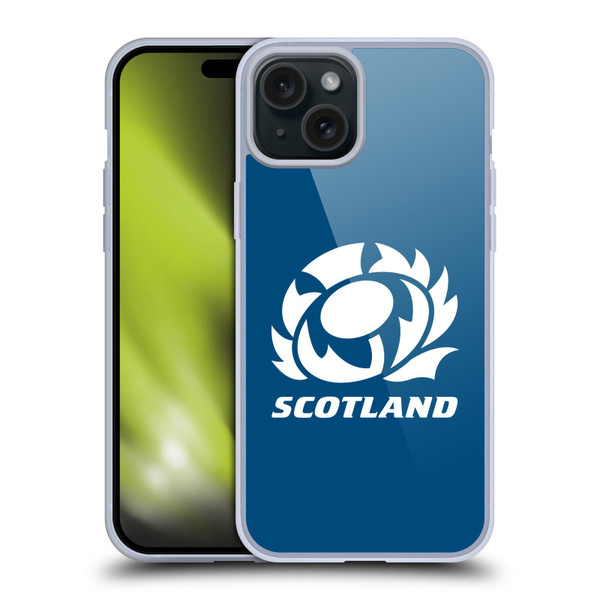 Scotland Rugby Logo 2 Plain Soft Gel Case for Apple iPhone 15 Plus