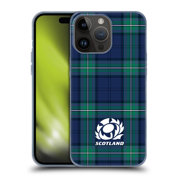 Scotland Rugby Logo 2 Tartans Soft Gel Case for Apple iPhone 15 Pro Max