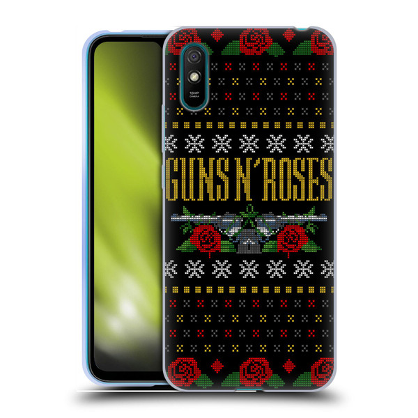 Guns N' Roses Christmas Text Logo Pistol Soft Gel Case for Xiaomi Redmi 9A / Redmi 9AT