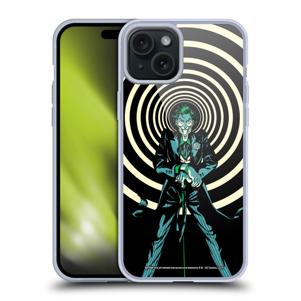 The Joker DC Comics Character Art Grin Soft Gel Case for Apple iPhone 15 Plus