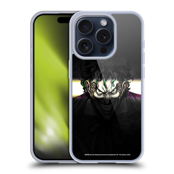 The Joker DC Comics Character Art Arkham Asylum Soft Gel Case for Apple iPhone 15 Pro