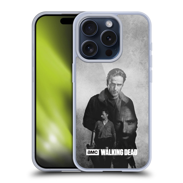 AMC The Walking Dead Double Exposure Rick Soft Gel Case for Apple iPhone 15 Pro