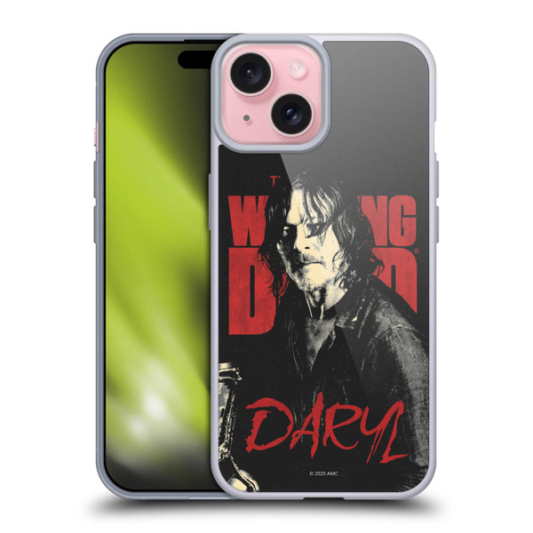 AMC The Walking Dead Season 10 Character Portraits Daryl Soft Gel Case for Apple iPhone 15