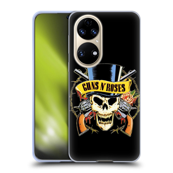 Guns N' Roses Key Art Top Hat Skull Soft Gel Case for Huawei P50