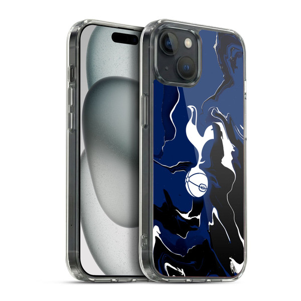 Tottenham Hotspur F.C. Badge Marble Soft Gel Case for Apple iPhone 15 Plus & MagSafe